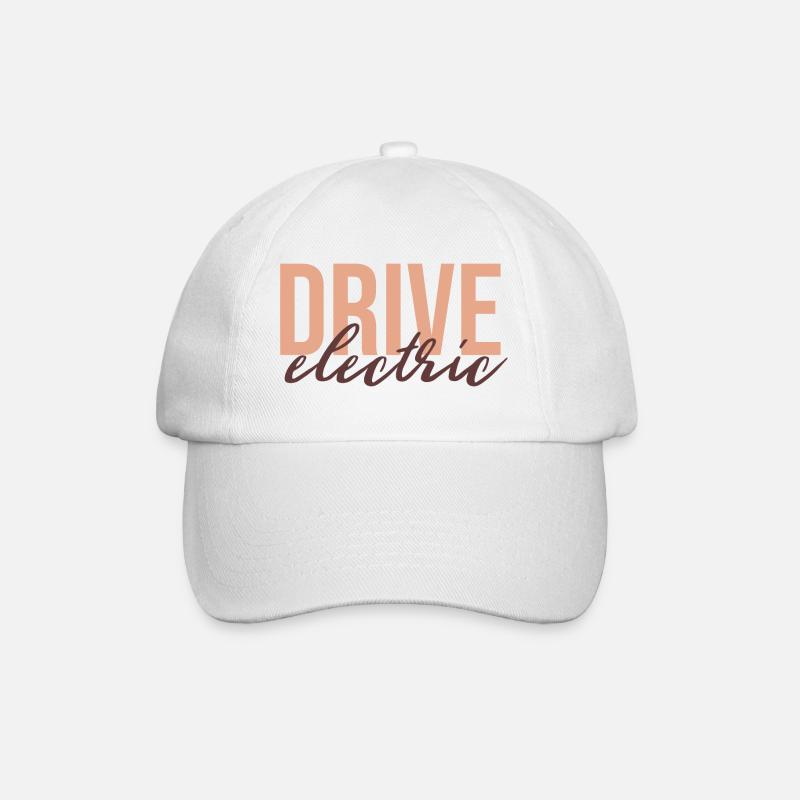 Drive Electric Supercharge - Elektro Auto Fans - Baseballkappe - Weiß/Weiß