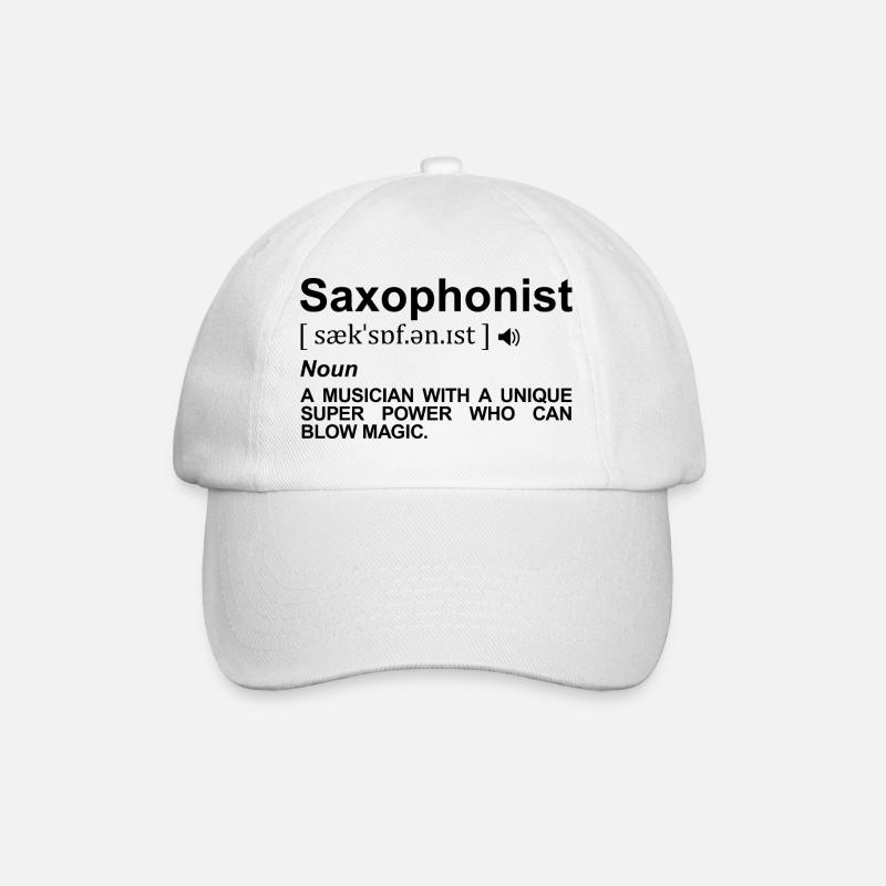 Saxophonist Definition - Baseballkappe - Weiß/Weiß