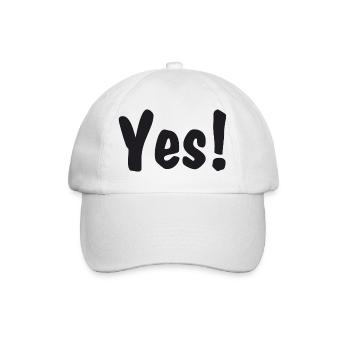 Yes! - Baseballkappe - Weiß/Weiß - Vorne
