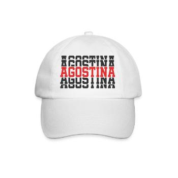 Agostina t-shirt gift t-shirt stacked text - Baseball Cap - white/white - Front