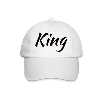 König - Baseballkappe - Weiß/Weiß - Vorne