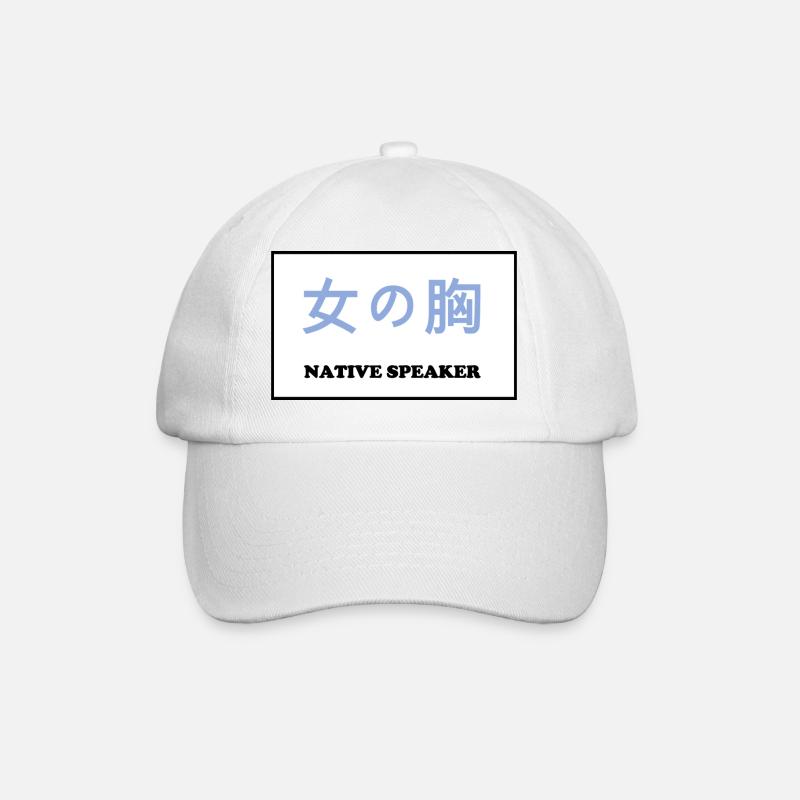 Native Speaker, japanisch - Baseballkappe - Weiß/Weiß