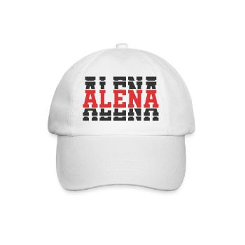 T-shirt Alena texte empilé idée cadeau t-shirt - Casquette classique - blanc/blanc - Devant