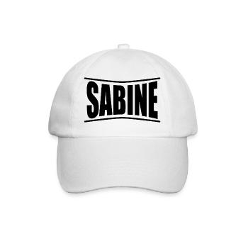 Idée cadeau t-shirt t-shirt Sabine - Casquette classique - blanc/blanc - Devant