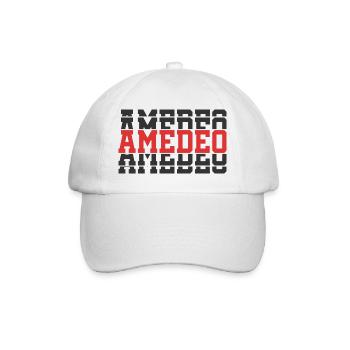 Amedeo t-shirt t-shirt idée cadeau texte empilé - Casquette classique - blanc/blanc - Devant