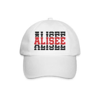 Alisee t-shirt t-shirt gift idea stacked text - Baseball Cap - white/white - Front