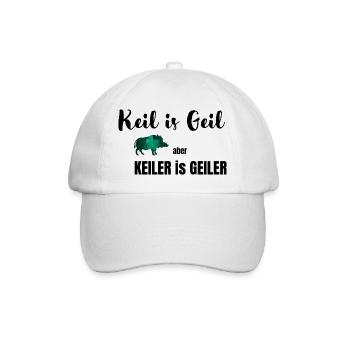 Keil is Geil - Baseballkappe - Weiß/Weiß - Vorne
