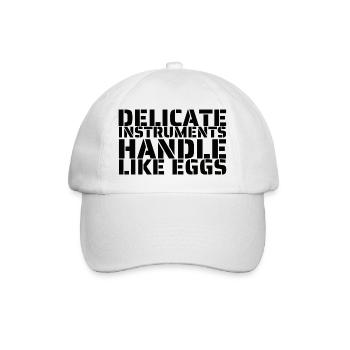 Handle like eggs - Baseball Cap - white/white - Front