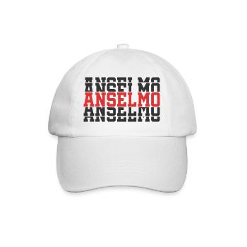t-shirt Anselmo t-shirt idée cadeau texte empilé - Casquette classique - blanc/blanc - Devant