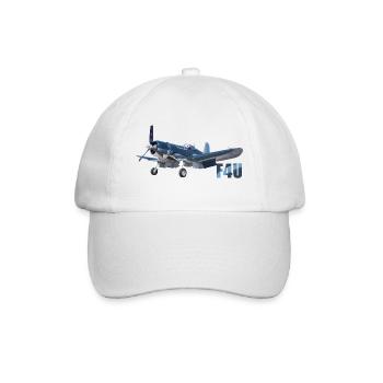 F4U Corsair - Baseballkappe - Weiß/Weiß - Vorne