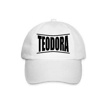 t-shirt Teodora t-shirt idée cadeau - Casquette classique - blanc/blanc - Devant