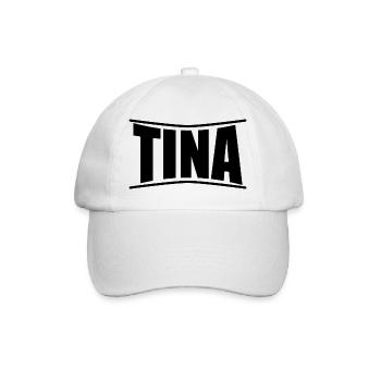 t-shirt Tina t-shirt gift idea - Baseball Cap - white/white - Front