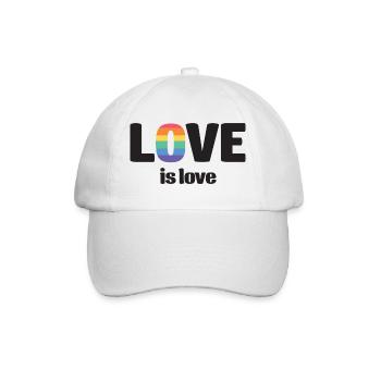 Mois de la fierté LGBT - Love is Love - Casquette classique - blanc/blanc - Devant