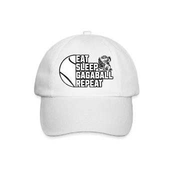 Eat Sleep Gagaball Repeat - Baseballkappe - Weiß/Weiß - Vorne