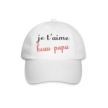 I love you stepdad - Baseball Cap - white/white - Front