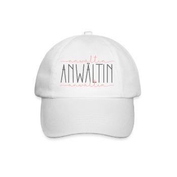Anwältin Geschenk Anwalt Schnörkel - Baseballkappe - Weiß/Weiß - Vorne