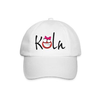 Cologne Smile: Fröhliches Köln Design für Mädchen - Baseballkappe - Weiß/Weiß - Vorne