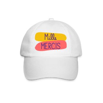 MAÎTRESSE. MAITRE. MERCI. MERCI MAÎTRESSE - Casquette classique - blanc/blanc - Devant