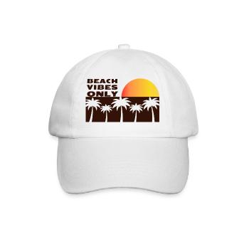 Beach vibes only - Baseball Cap - white/white - Front