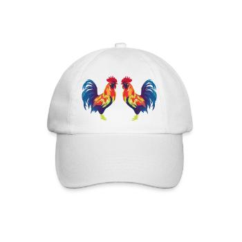 Rooster 2 - Baseball Cap - white/white - Front