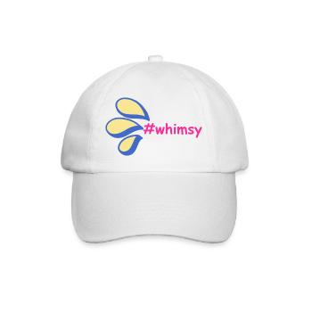 Étiquette de hachure slogan fantaisiste - Casquette classique - blanc/blanc - Devant