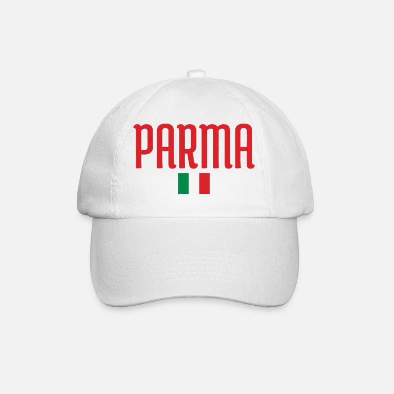 Parma Italy Flag Design - Baseball Cap - white/white
