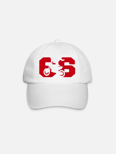 Moto 66 Biker - Baseballkappe - Weiß/Weiß