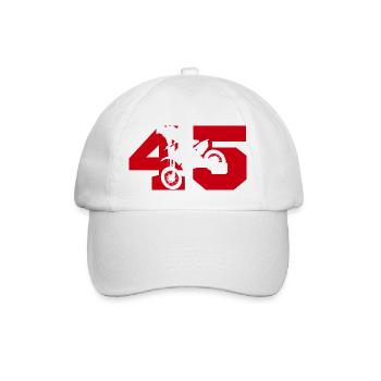 Moto 45 Biker - Baseballkappe - Weiß/Weiß - Vorne