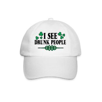 I See Drunk People 4 - Baseball Cap - white/white - Front