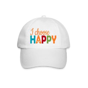 Je choisis Happy - Casquette classique - blanc/blanc - Devant