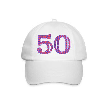 50. 50 YEARS. 50th ANNIVERSARY. 50 YEARS ANNIVERSARY. - Baseball Cap - white/white - Front