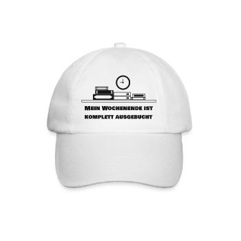 My weekend is fully booked - Baseball Cap - white/white - Front