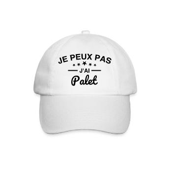 je peux pas j'ai palet - Casquette classique - blanc/blanc - Devant