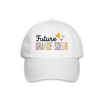 Child-to-be-to-be big sister I'm going to be - Baseball Cap - white/white - Front