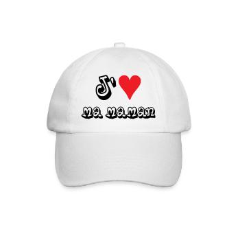 J'aime ma maman - Casquette classique - blanc/blanc - Devant