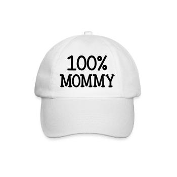 100% Mama - Muttertag - Baseballkappe - Weiß/Weiß - Vorne