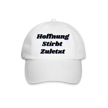 Hoffnung stirbt zuletzt - Baseballkappe - Weiß/Weiß - Vorne