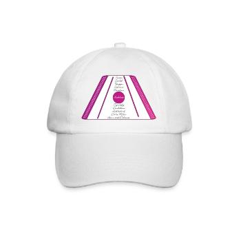dulcimer purple pink - Baseball Cap - white/white - Front