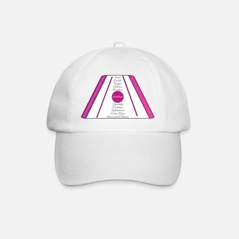 dulcimer purple pink - Baseball Cap - white/white