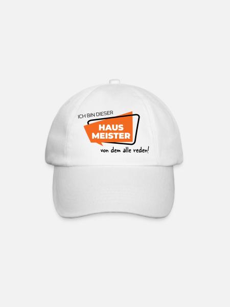 Hausmeister - Baseballkappe - Weiß/Weiß