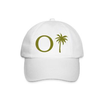 Lettre o vert Palm - Casquette classique - blanc/blanc - Devant