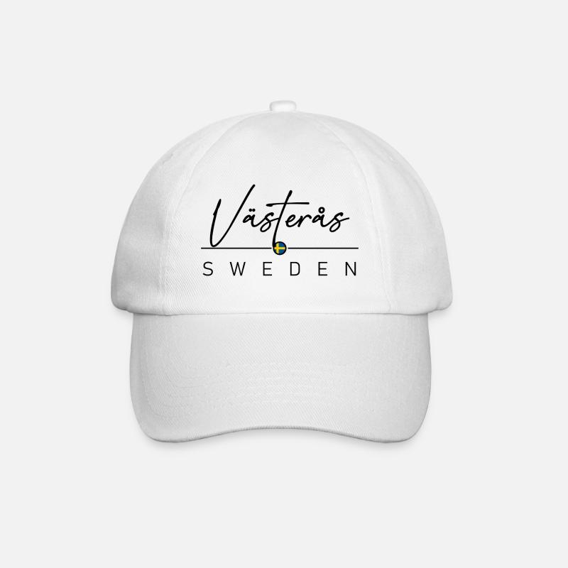 Schweden - Västerås - Sweden - Sverige - Västeras - Baseballkappe - Weiß/Weiß