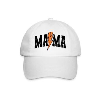 Basketball Mama Blitz Design - Baseballkappe - Weiß/Weiß - Vorne