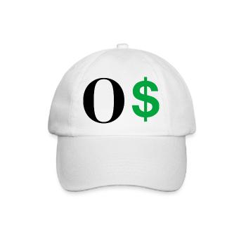 Letter o dollar - Baseball Cap - white/white - Front