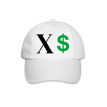 Letter x dollar - Baseball Cap - white/white - Front