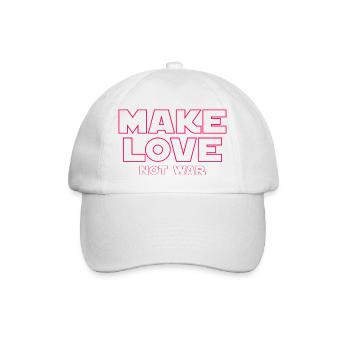 FAITES L’AMOUR, PAS LA GUERRE - Casquette classique - blanc/blanc - Devant