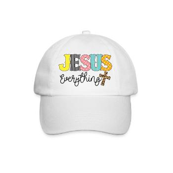 All Jesus - Baseball Cap - white/white - Front