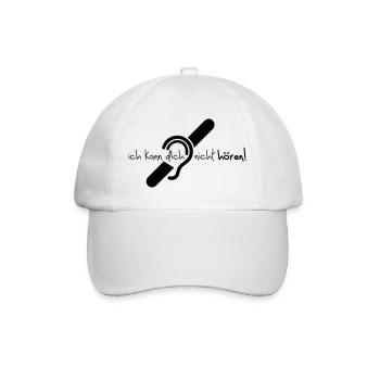 Ich kann dich nicht hören. Limited hearing. - Baseball Cap - white/white - Front