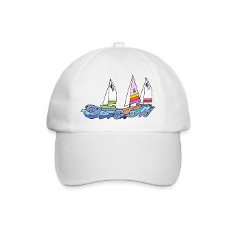 Segelboot - Baseballkappe - Weiß/Weiß - Vorne