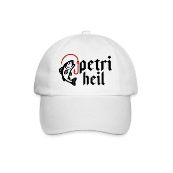 Petri Heil Angeln - Baseballkappe - Weiß/Weiß - Vorne